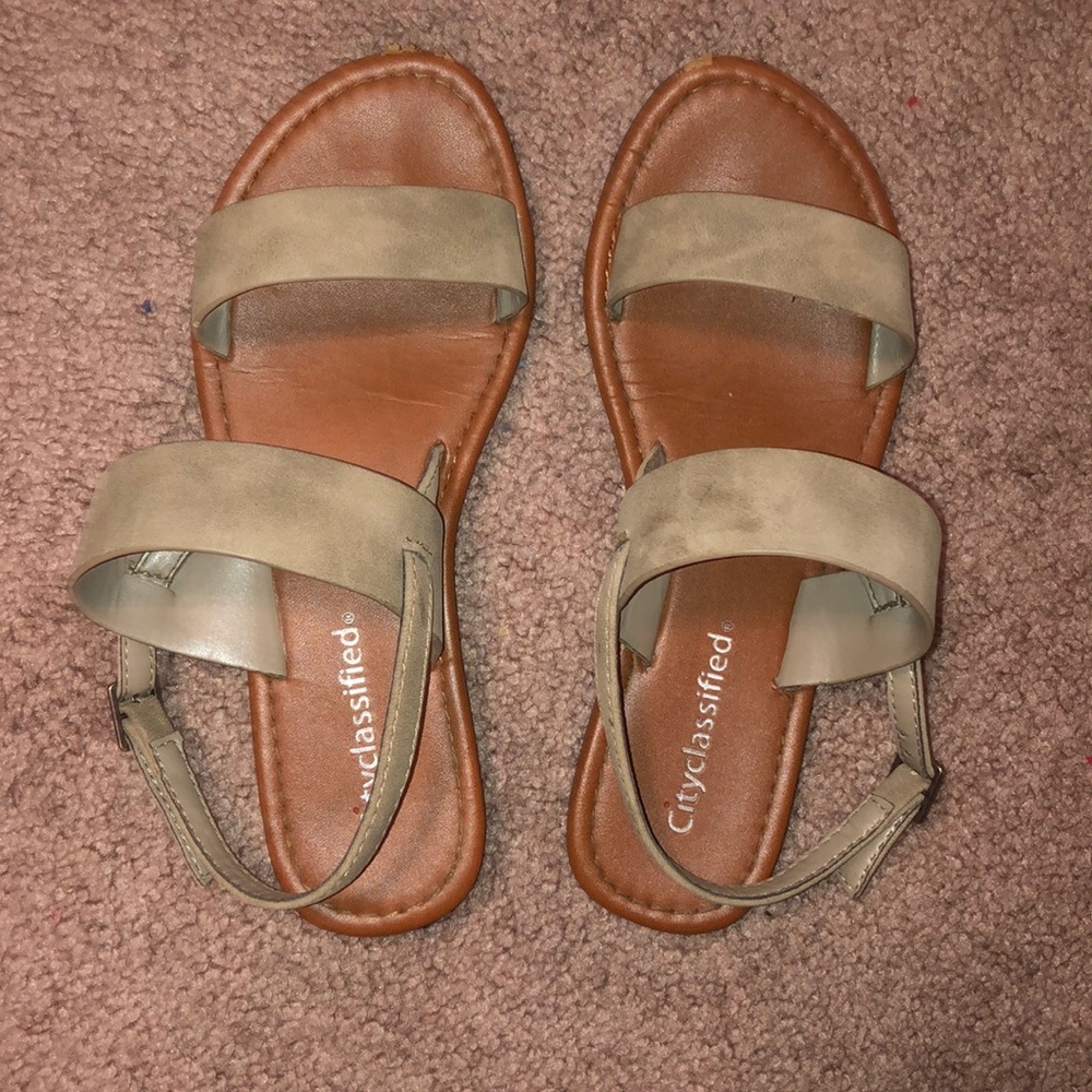 Tan Suede Sandals
